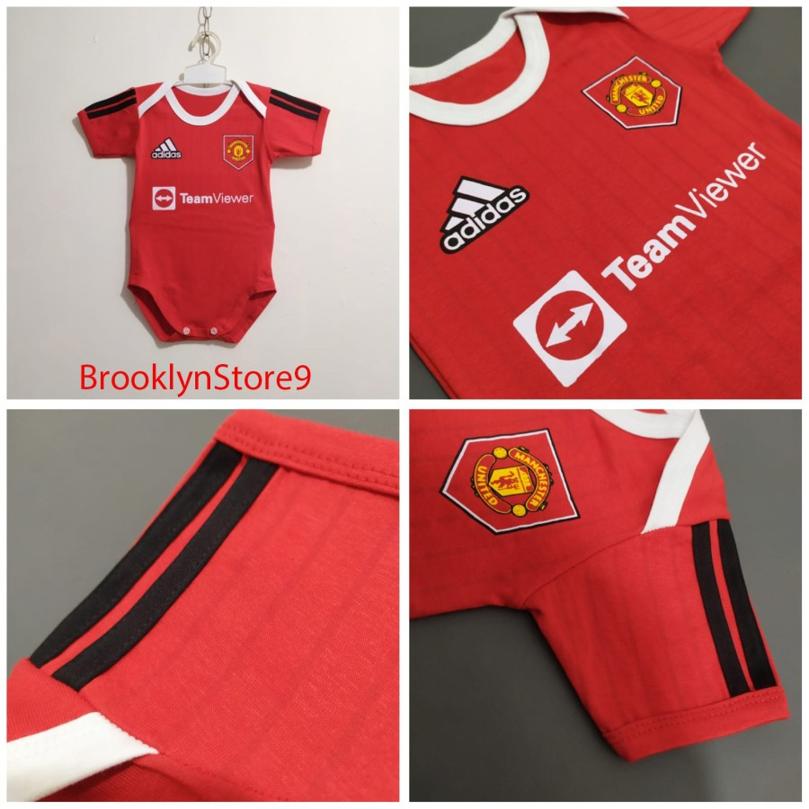 BAJU BAYI BOLA / BABY JUMPER / JUMPER BOLA JERSEY BOLA BAYI MU 22/23 Utk Sekitar Umur 2 - 10 Bulan
