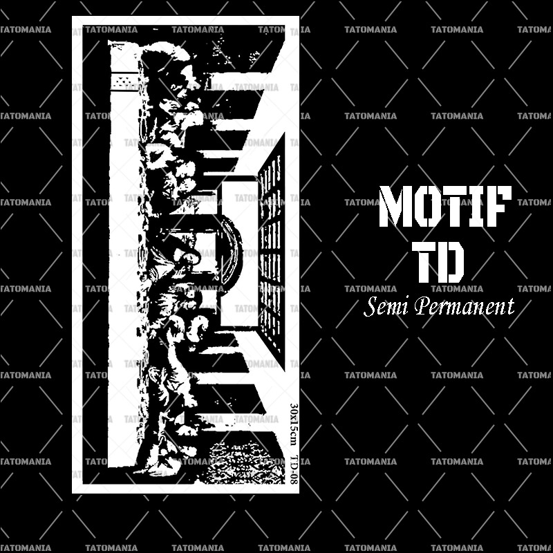 TATOMANIA-Tato semi permanen Full Dada Punggung Motif Sayap 28x15cm anti air TD-08