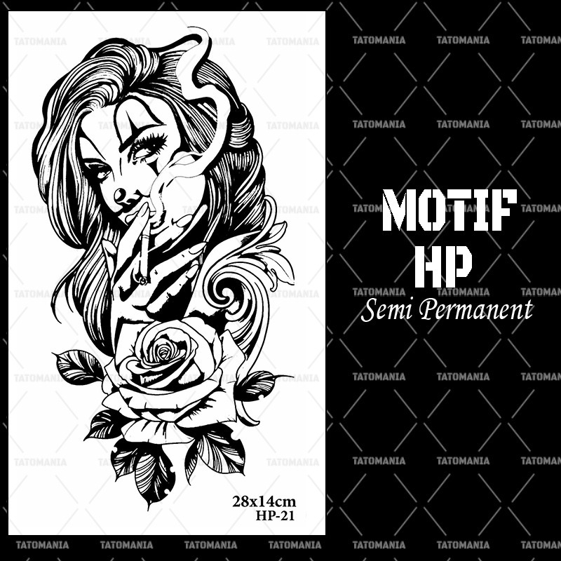 TATOMANIA-Stiker tato temporer semi permanen Motif Punggung Beauty HP-21