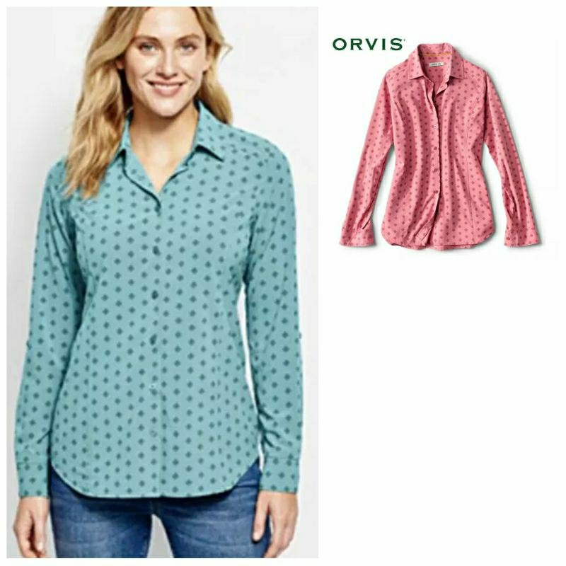 Kemeja Orvis (Toska size M )Wanita Dewasa Tangan Panjang Original