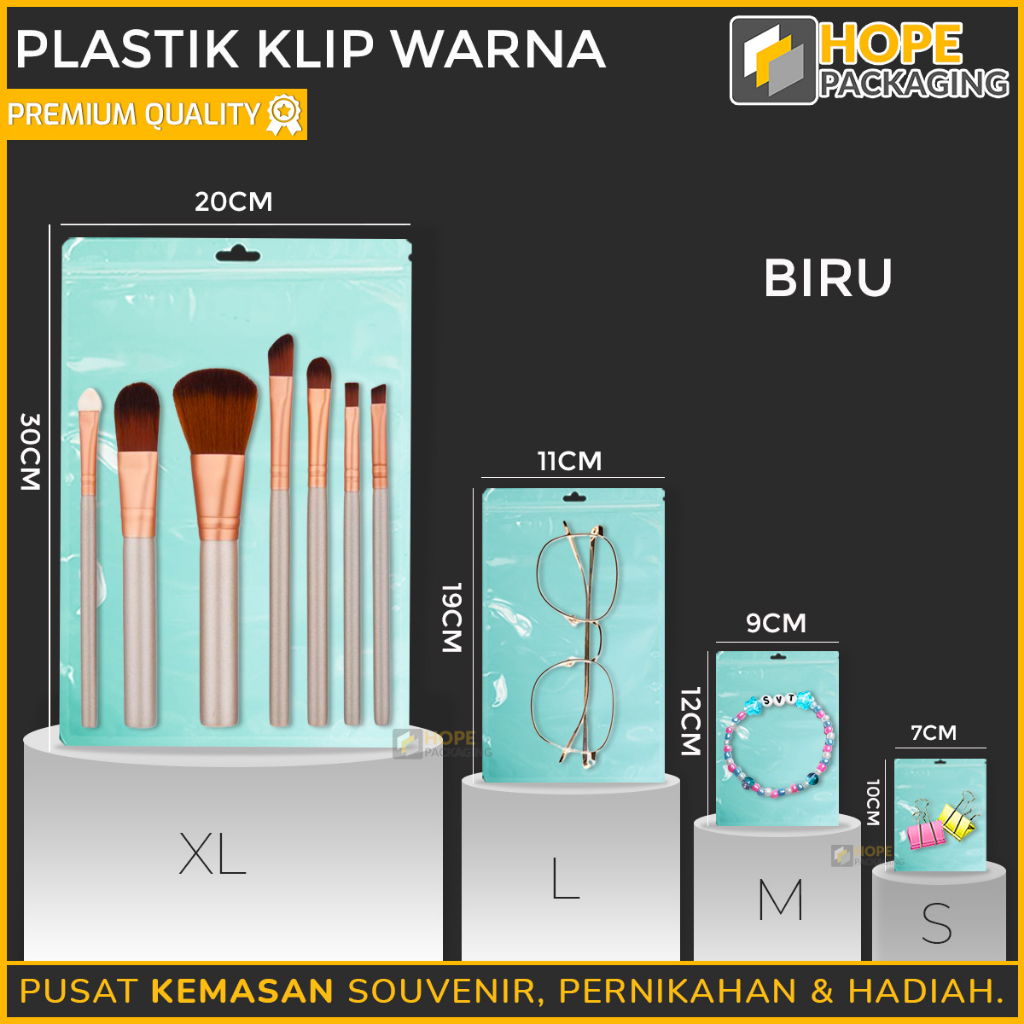 [ ISI 20PCS ] Plastik Klip Warna Biru Pink Tosca Ziplock / Plastik Zipper Masker / plastik aksesoris hairpin / plastik klip serbaguna multifungsi