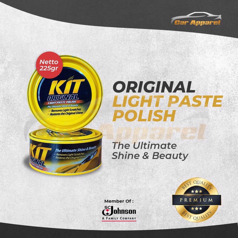 Pengkilap Body Mobil Motor Wax Original Kit 225Gr KALENG