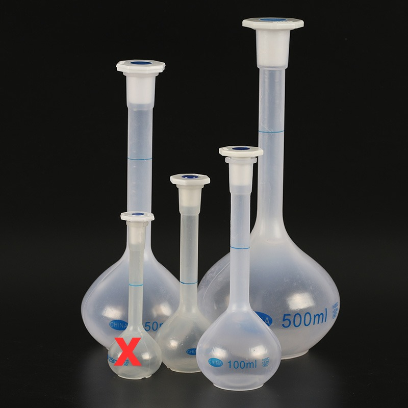 Gelas Ukur Laboratorium SIze Besar Labu + tutup Volumetrik / Labu Ukur / Labu Takar / Volumetric Flask