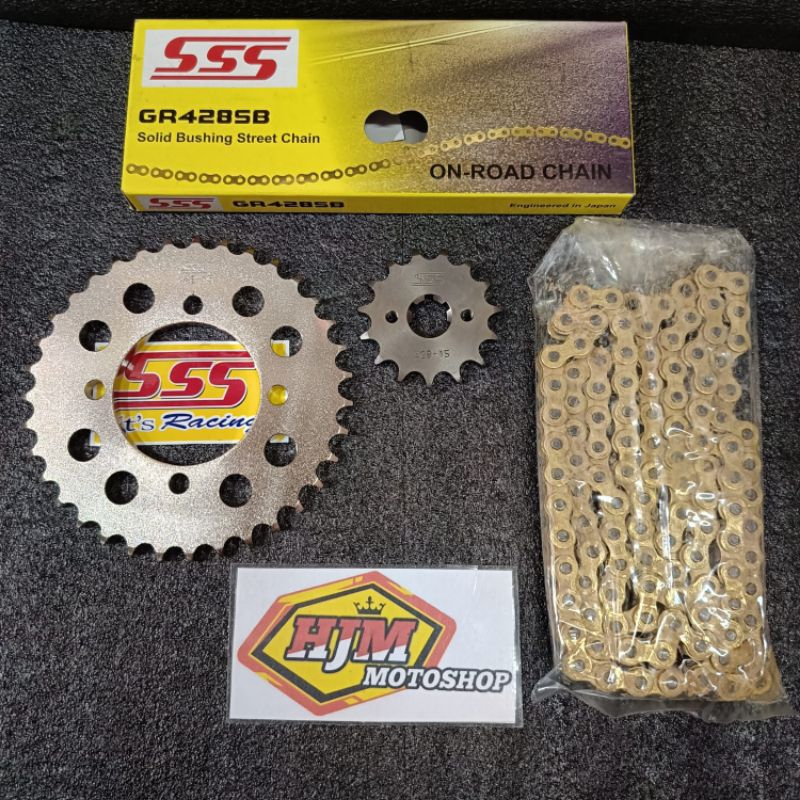 Gear Set SSS Jupiter Z / Vega R / F1ZR & Rantai SSS 428 SB GOLD