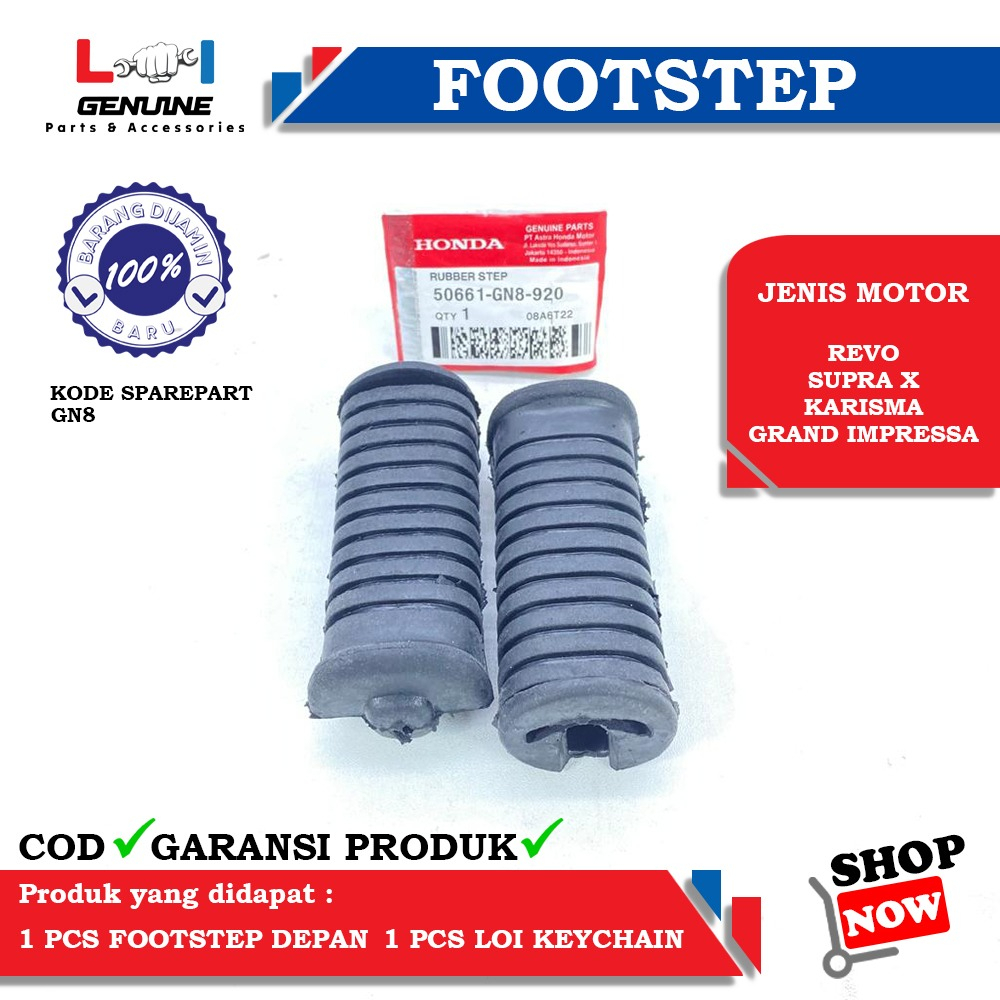 -LOI- KARET FOOTSTEP DEPAN HONDA GRAND, REVO, SUPRA X, KHARISMA GN8