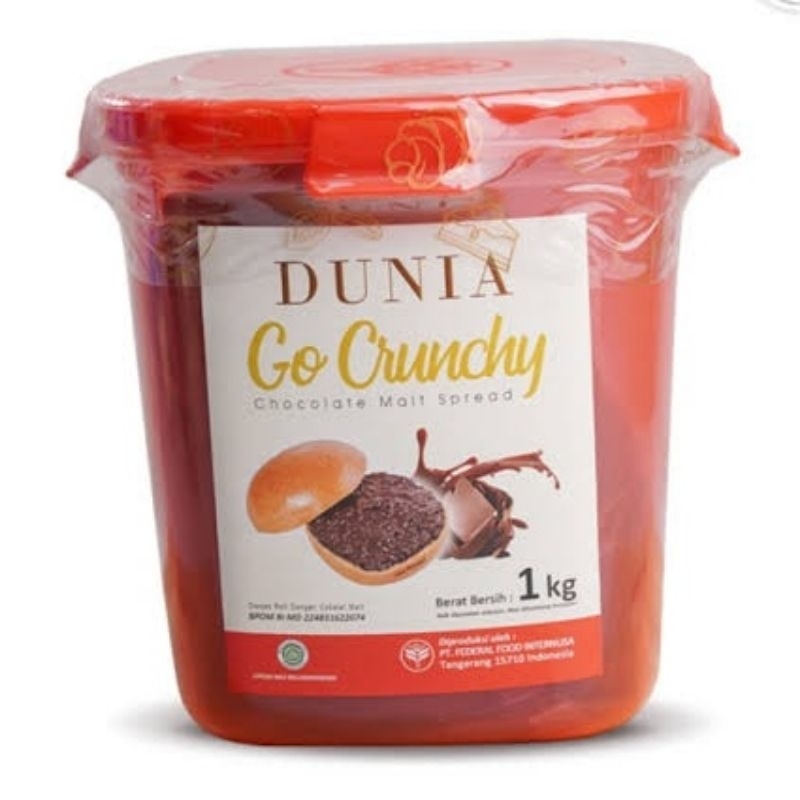 

DUNIA GO CRUNCHY CHOCOLATE MALT SPREAD KEMASAN EMBER PAIL BUCKET PIL 1 KILO KG 1KG SELAI OLESAN CELUPAN SAUS SAOS TOPPING SOKLAT COKLAT CHOCO JAM CRUNCHY CRISPY COCOK BISA UNTUK BISNIS JUALAN USAHA MAKANAN JAJANAN ROTI KUE PISCOK DONAT ROPANG PISANG LUMER