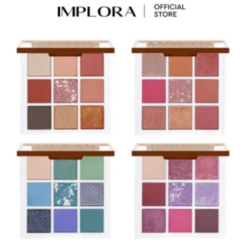 Implora Eyeshadow Pallete + Blush On ( palet eye shadow ) Palette