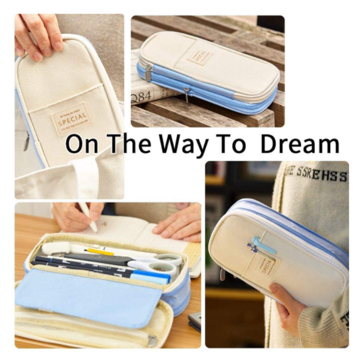 Pencil Cases Large Capacity Pencil Bag Pouch Holder Box for Girls Office Student Stationery Organizer School Supplies