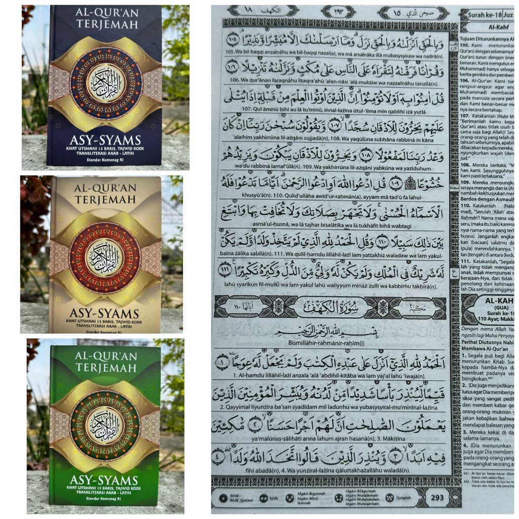 Al Quran ASY SYAMS Terjemah Latin - Tajwid A5 - Tanda Waqaf - Zikir Pagi Petang - Hadist Arbain