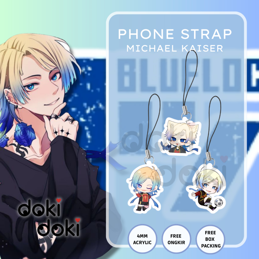 PHONE STRAP HP MICHAEL KAISER BLUE LOCK