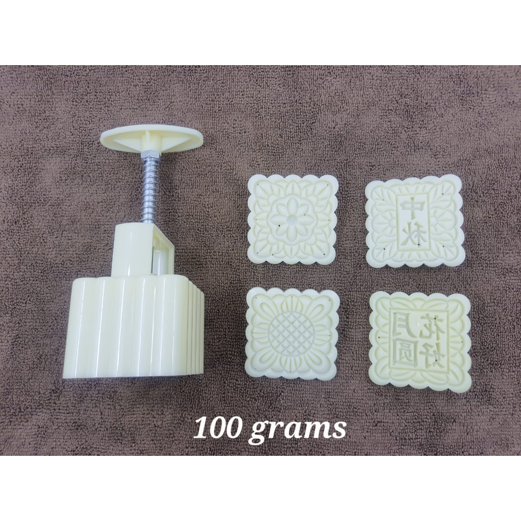 Cetakan Moon Cake / Cetakan Kue Bulan Segi Set 100 gram