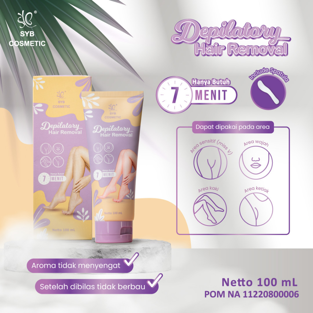 (LB) SYB COSMETIC Depilatory Hair Removal - Waxing Bulu ketiak / Cream Peronntok Bulu 100ml