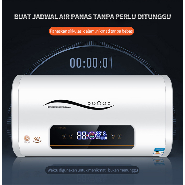 Pemanas air pintar 40 Liter 3000W / Ramah Lingkungan Water Heater / Pemanas Air Mandi