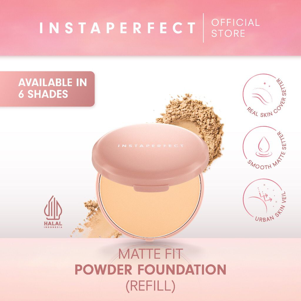 WARDAH INSTAPERFECT MATTE FIT POWDER FOUNDATION SPF 20 PA+++ REFILL &amp; NON REFF