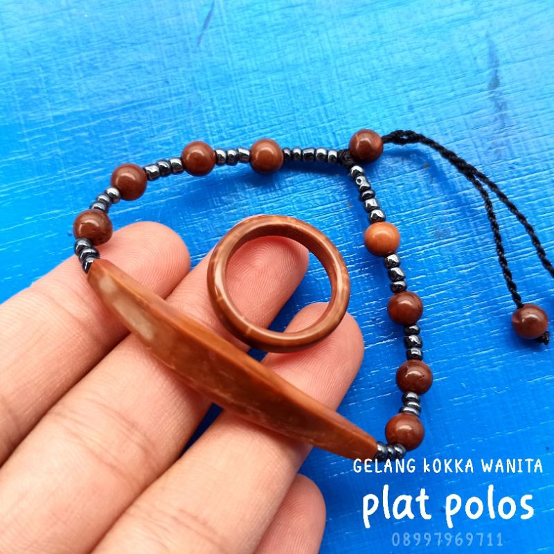 Gelang Kayu kaukah (PLAT POLOS) Free cincin koka kokka kaokah kokah