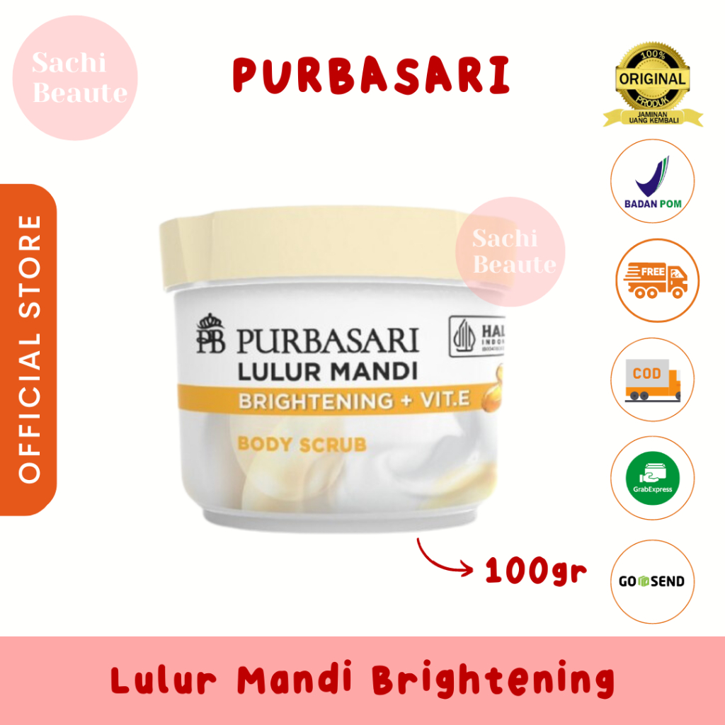 Lulur Mandi Purbasari 100gr &amp; 200gr - Lulur Pemutih Badan