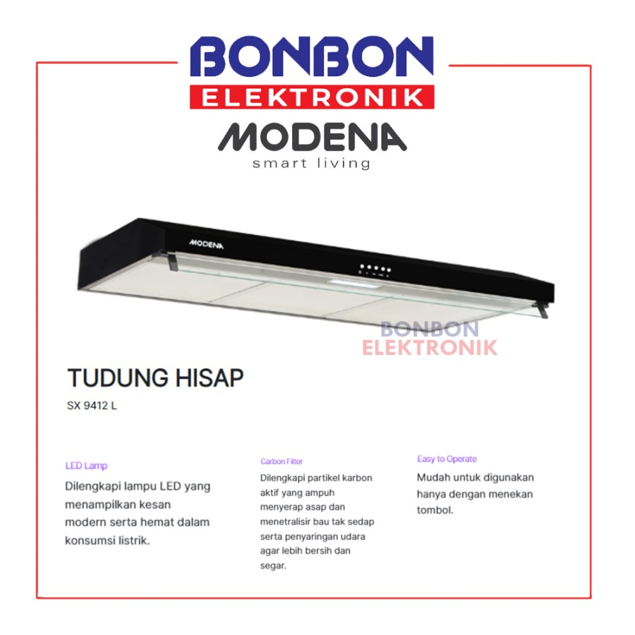 Modena Slim Hood SX 9412 L 90cm / SX9412L Cooker Hood