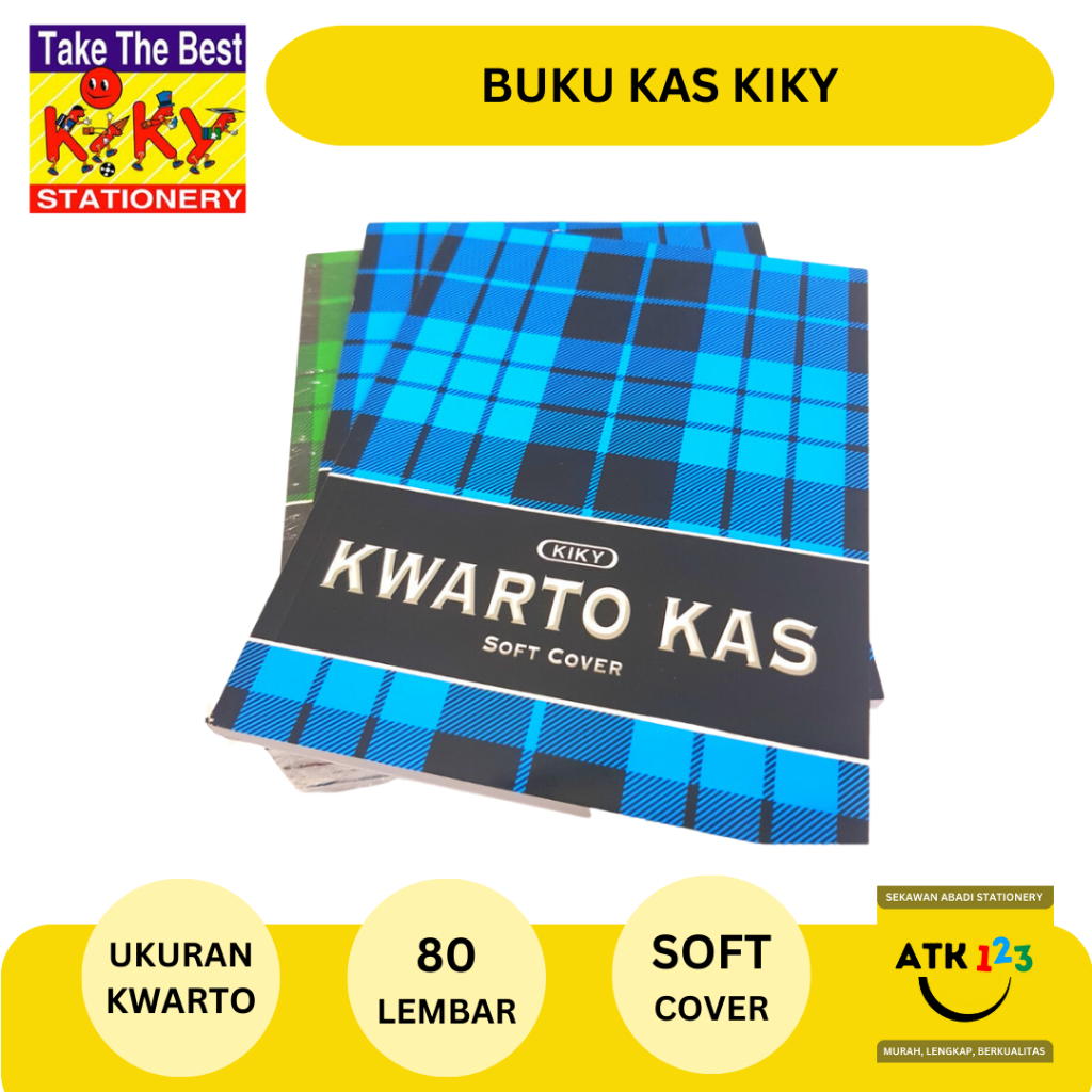 Buku Kas Kwarto Soft Cover Merk Kiky / Debet Kredit Saldo