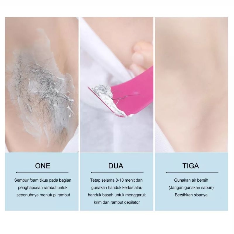 LENCOLOR 3in1 free spatula &amp; aloevera gel hair removal cream perontok bulu kaki ketiak tangan krim penghilang bulu kemaluan waxing