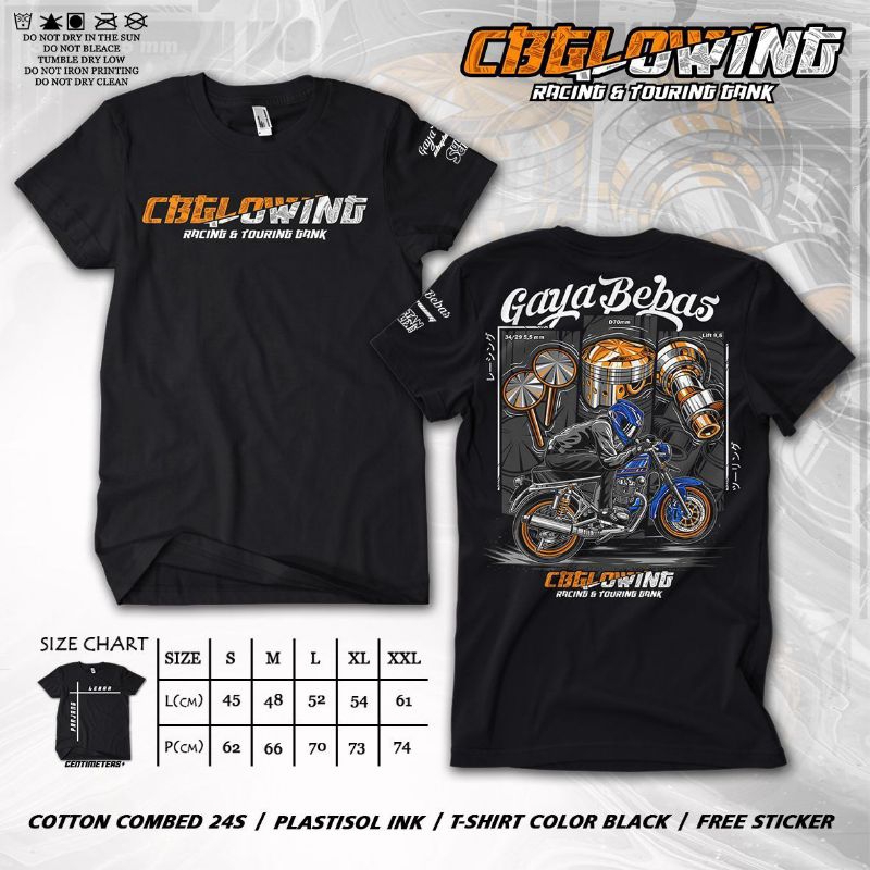 Kaos CB Glowing "Racing & Touring Gank" Original