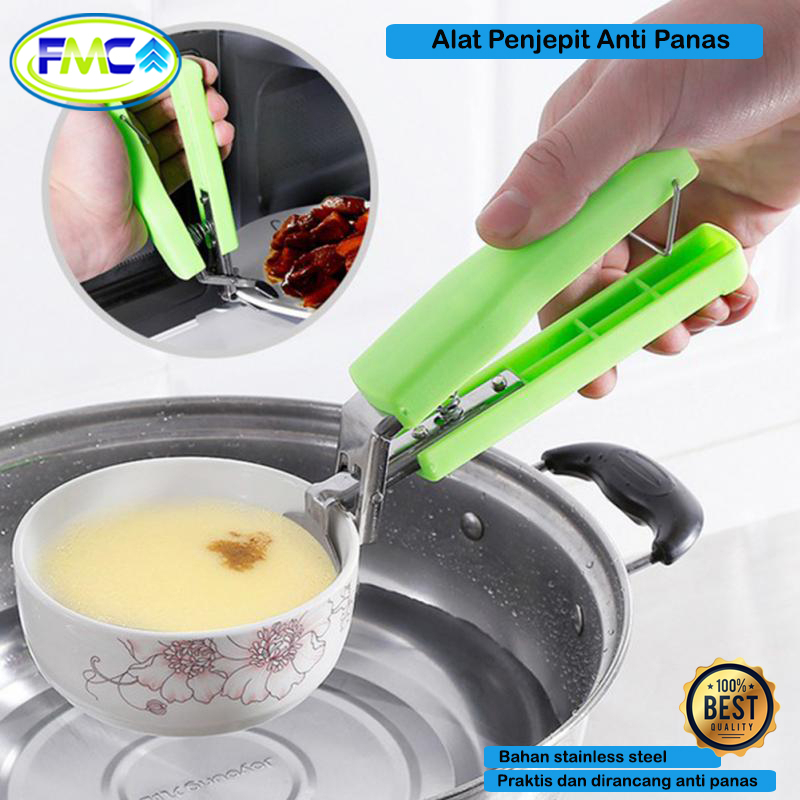 Alat Penjepit Panci Mangkok Anti Panas Klip Capit Penjepit Peralatan Makan dan Alat Dapur Stainless Steel