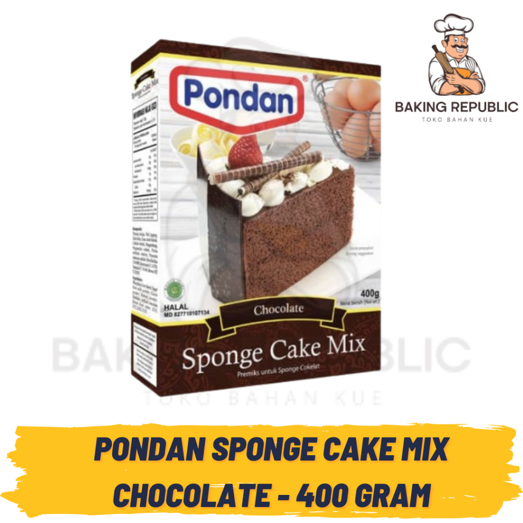 

PONDAN SPONGE CAKE MIX CHOCOCLATE | 400 GR | PONDAN SPONGE CAKE RASA COKLAT