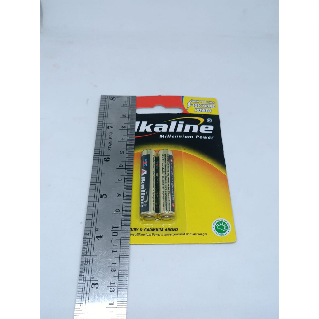 BATERAI BATTERY BAKTRE REMOT AAA A3 MEREK ABC ALKALINE 1 LEMBAR ISI 2 PCS