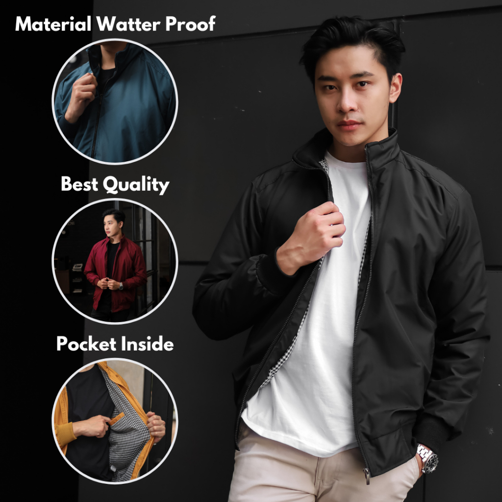 Jaket Bomber Canvas Mayer Parasut Pria Tebal Waterproof Anti Air Libra Original