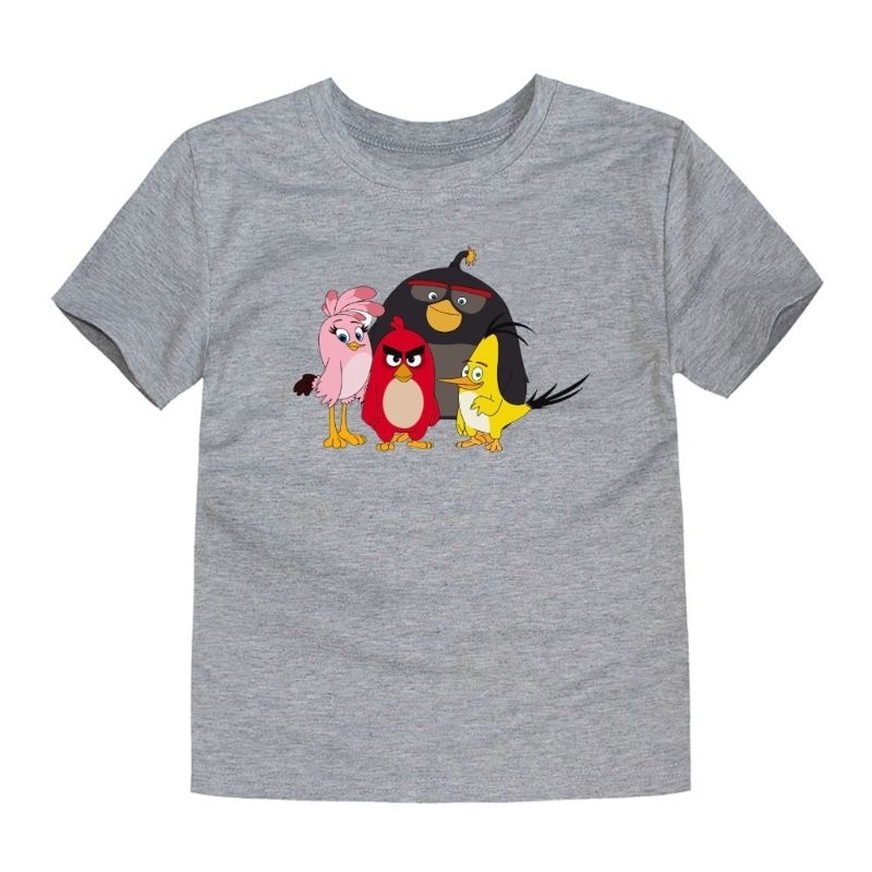 Kaos Baju Anak Angrybird 4 Baju Oblong Anak Lengan Pendek Pakaian Atasan Anak 2-16Th Cod