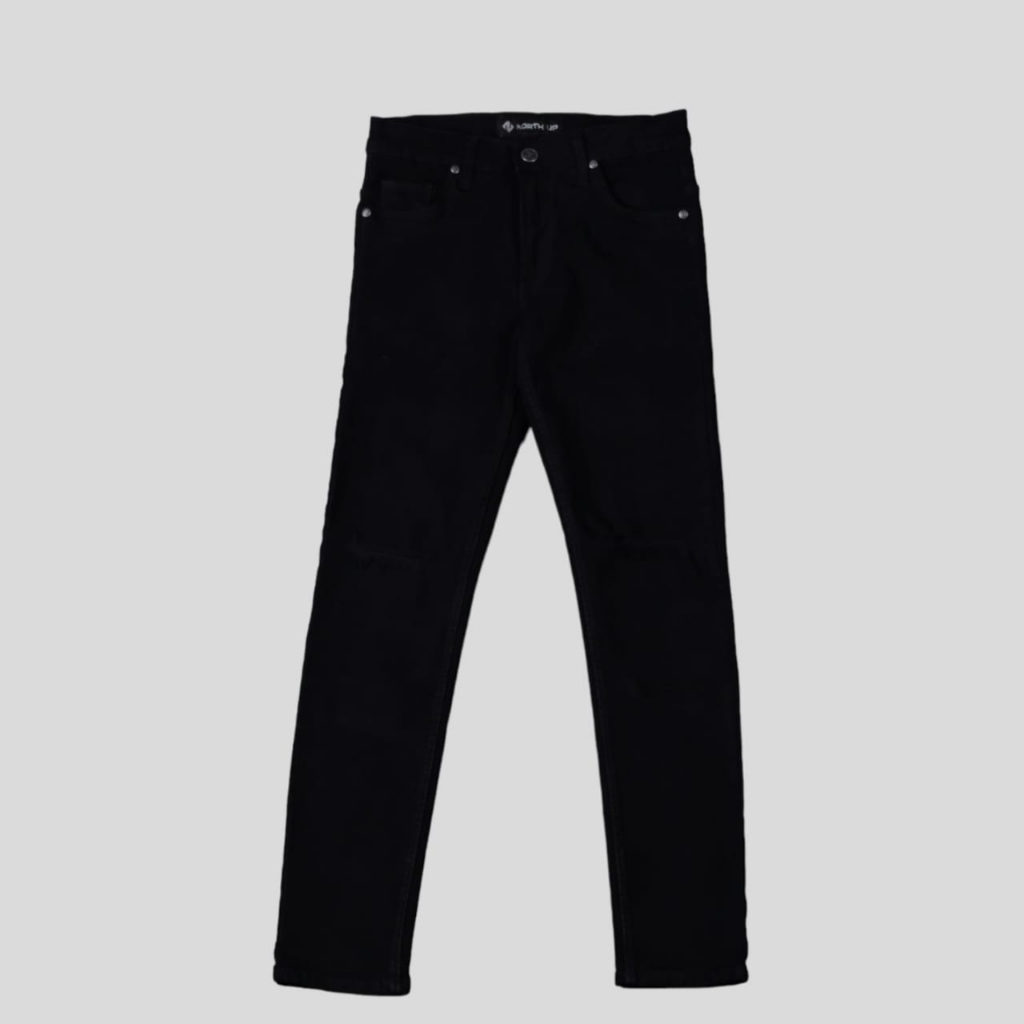 NORTH UP DENIM - Celana Jeans Pria Slim Fit Streetch Original Celana Pria Jeans Jeans Hitam Pria