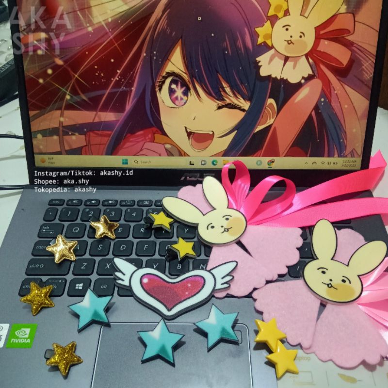 [Akashy.id] Aksesoris cosplay Ai Hoshino (Oshi no ko) Jepit dan Pin
