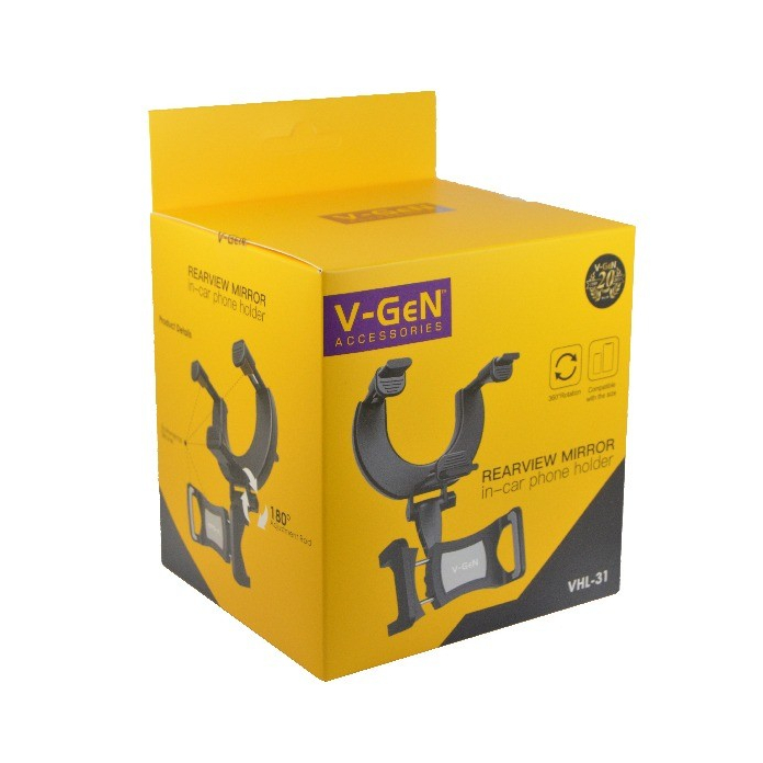 Rearview Car Phone Holder HP Mobil V-GeN VHL-31 Clip Mirror Spion
