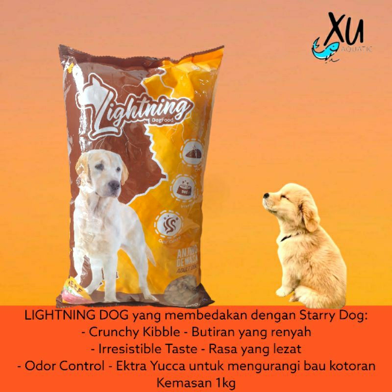 DOG FOOD - MAKANAN ANJING KERING STARRY DOG / LIGHTNING DOG 800 GRAM