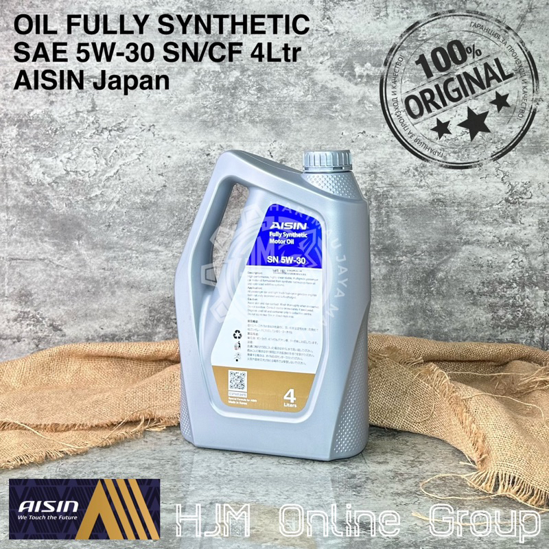 OLI MESIN AISIN MOTOR OIL FULLY SYNTHETIC SAE 5W-30 SN/CF 4 Liter