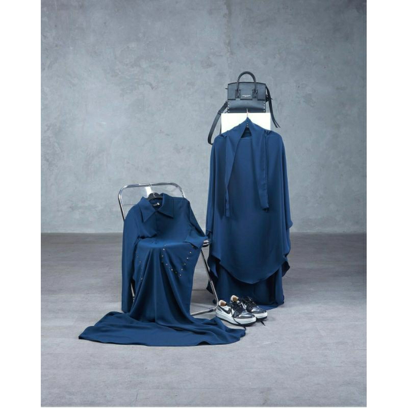 Aljenna Laeeba Dress bahan Mazen Dark Teal size L