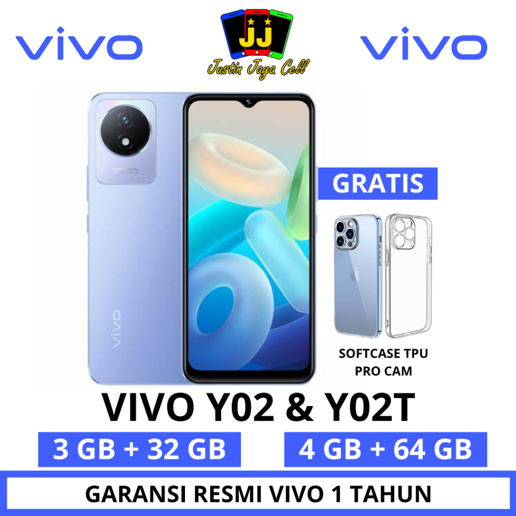 VIVO Y02T 4/64 &amp; Y02 3/32 GARANSI RESMI VIVO 1 TAHUN