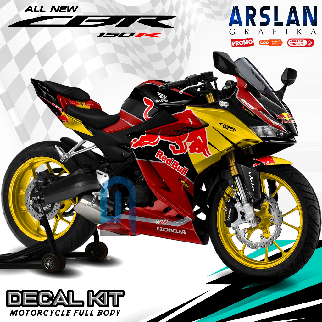 Decal CBR 150R 2021 Full Body Gagah - Stiker Motor CBR 150R 2021 Keren - Set Stiker List Variasi RDB