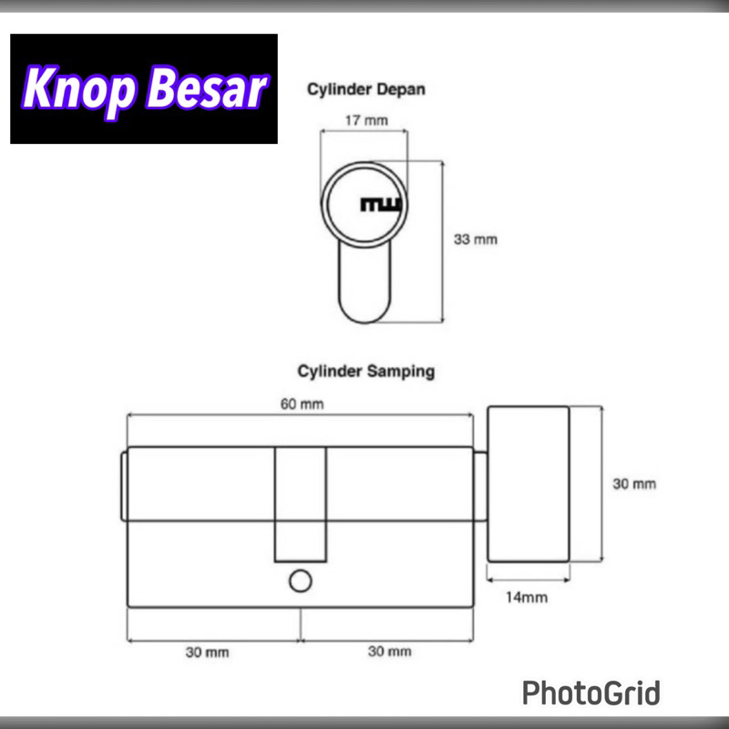 Promo silinder kodai putar knop besar cylinder kunci cilinder knop kodai computer cay KODAI CYLINDER PUTAR kunci putar kunci pintu SILINDER KUNCI MODEL PUTAR 60 MM