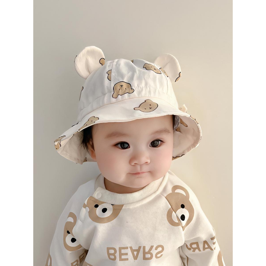 Topi Anak Korea Bear Motif