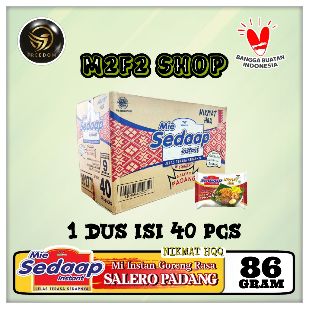 

Mie Sedaap Instant Goreng Rasa Salero Padang Nikmat HQQ | Bag - 86 gr (Kemasan Karton)