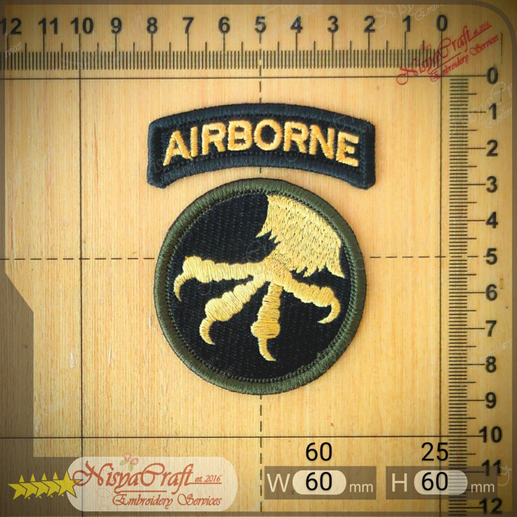 NCEP0101-0141 US ARMY 17th Airborne Division | SSI | emblem patch bordir