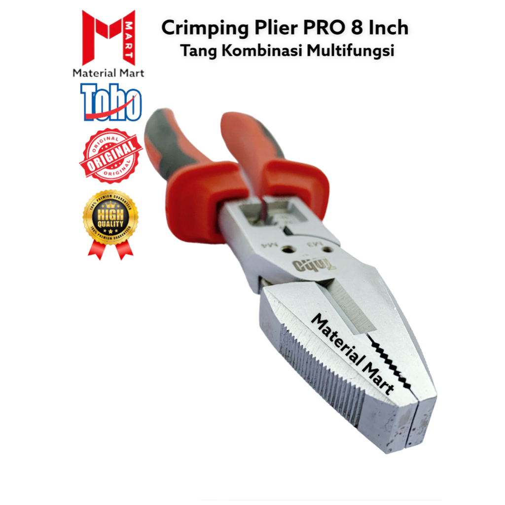 Tang Kombinasi Multifungsi Toho 8 Inch | Crimping Plier Pro 8&quot; Toho | Material Mart