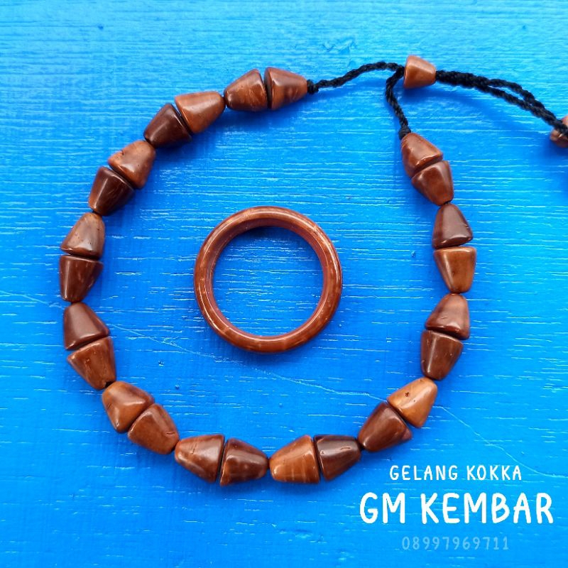 Gelang Kayu kaukah (GM KEMBAR) Free cincin koka kokka kaokah kokah