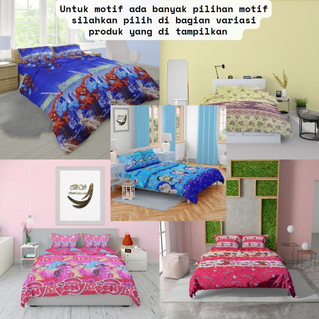 Sprei kids series/motif anak/size lebar90/120/160/180/200xPanjang200