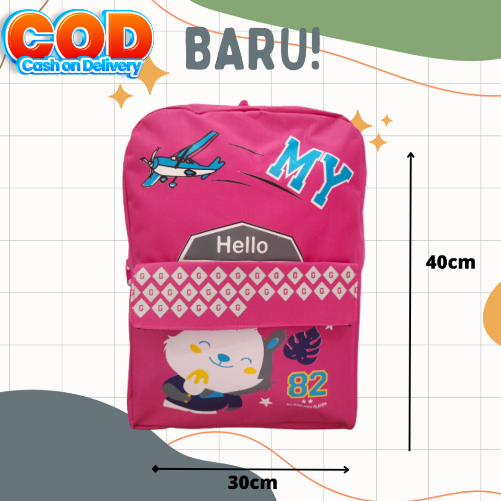 Tas Anak Sekolah Perempuan Laki-laki SD TK murah Tas Sekolah Karakter Kartun kuda pony unicorn / Ransel anak sekolah tas gendong