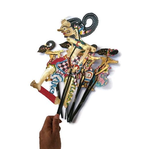 Wayang kulit asli shadow puppets pandawa lima size kecil / wayang nakulo-sadewo-janoko-bima-yudhisti