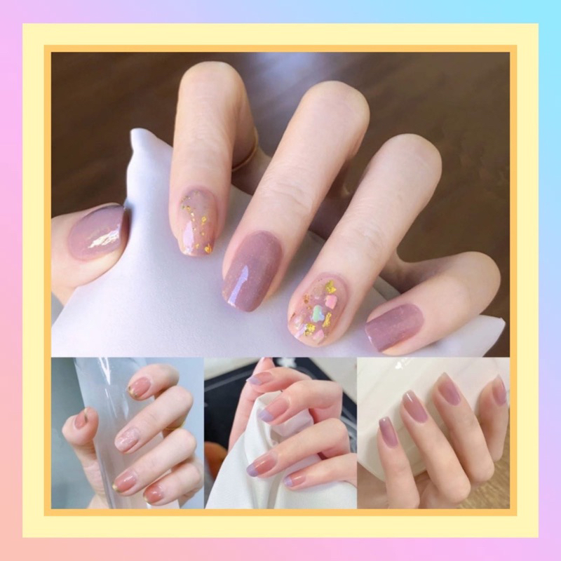 Kuku Palsu motif lucu, Nail art wedding korea isi 24pcs + lem Premium
