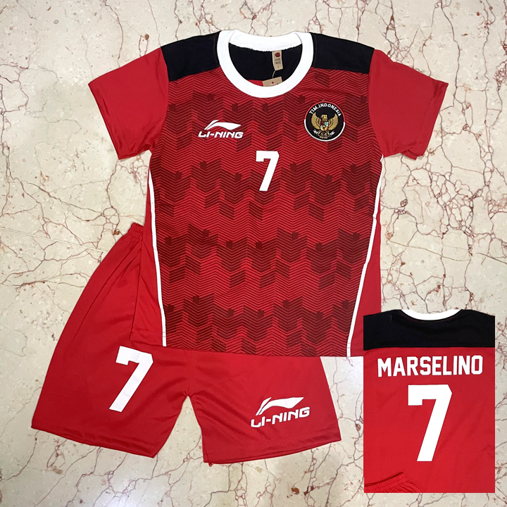 Setelan Timnas Bola Usia 1-10 tahun Baju Bola Anak Sepak Bola FIFA 2023 Indonesia Argentina Jersey M