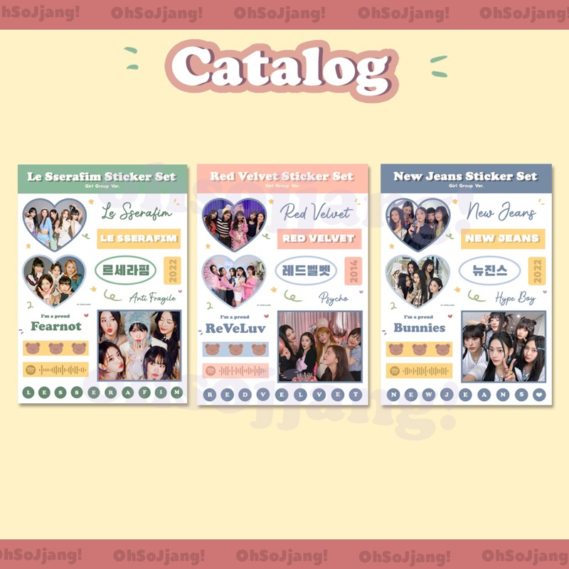 GIRLGROUP STICKER DECO VOL.2 KISS CUT ITZY IVE SNSD TWICE AESPA BLACKPINK LE SSERAFIM RED VELVET NEW JEANS