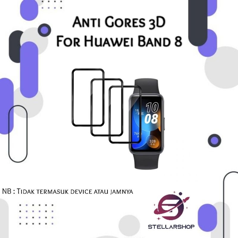 Screen Protector Anti Gores Curve 3D PMMA Lis Hitam Huawei Band 8